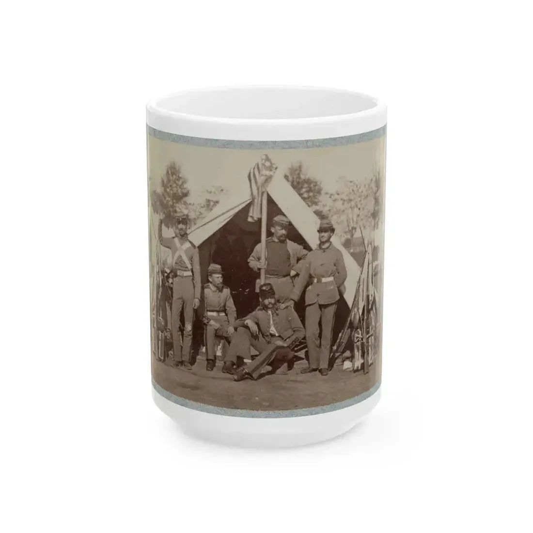 7th New York State Militia, Camp Cameron, D.C., 1861 032 (U.S. Civil War) White Coffee Mug 15oz - Go Mug Yourself