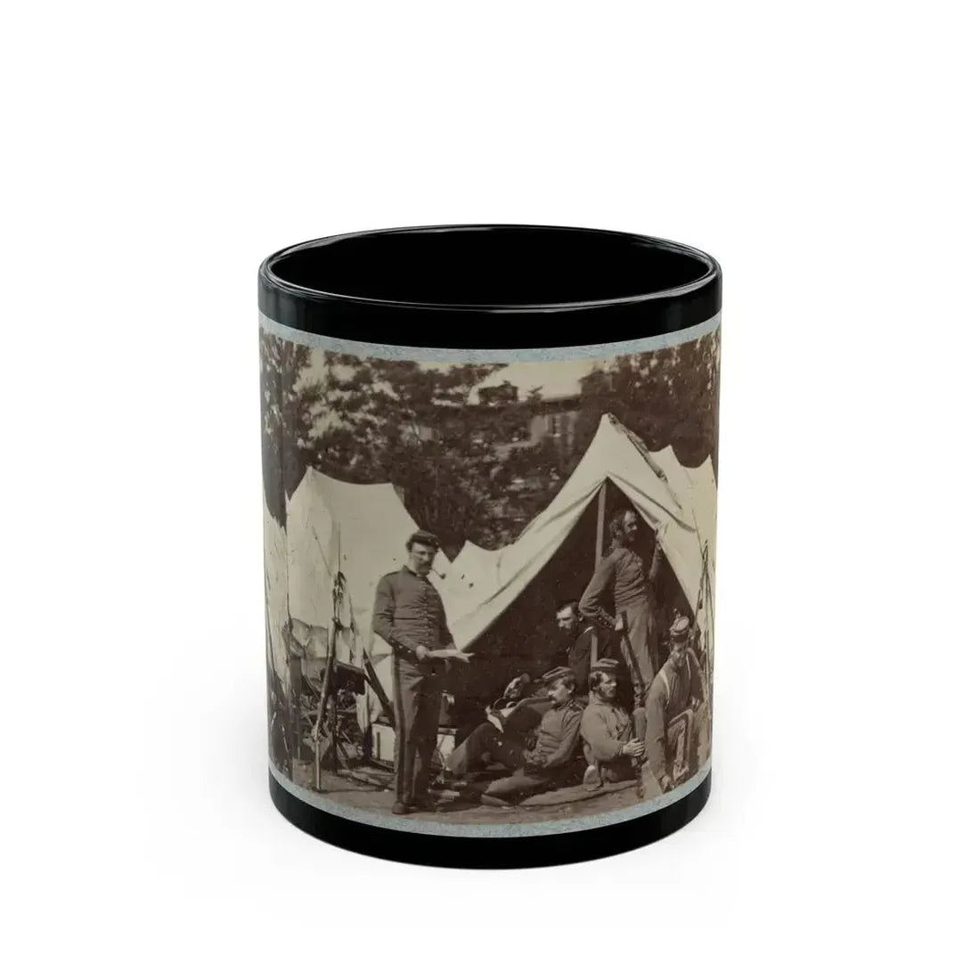7th New York State Militia, Camp Cameron, D.C., 1861 033 (U.S. Civil War) Black Coffee Mug 11oz - Go Mug Yourself