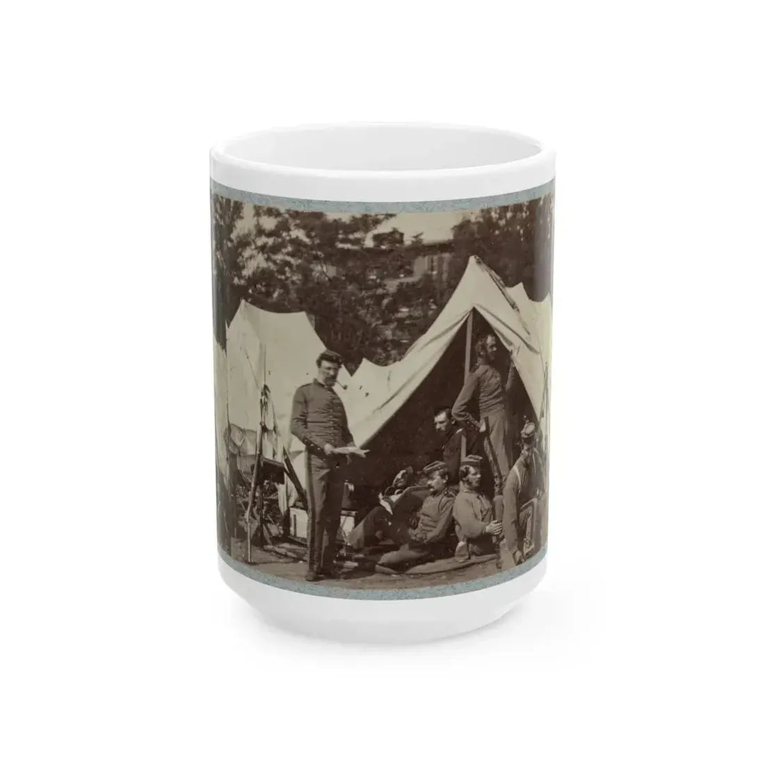 7th New York State Militia, Camp Cameron, D.C., 1861 033 (U.S. Civil War) White Coffee Mug 15oz - Go Mug Yourself