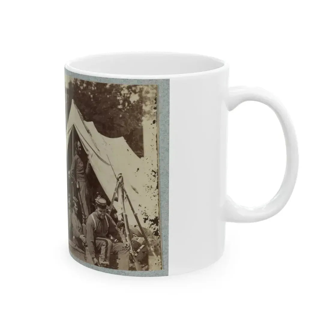 7th New York State Militia, Camp Cameron, D.C., 1861 033 (U.S. Civil War) White Coffee Mug - Go Mug Yourself