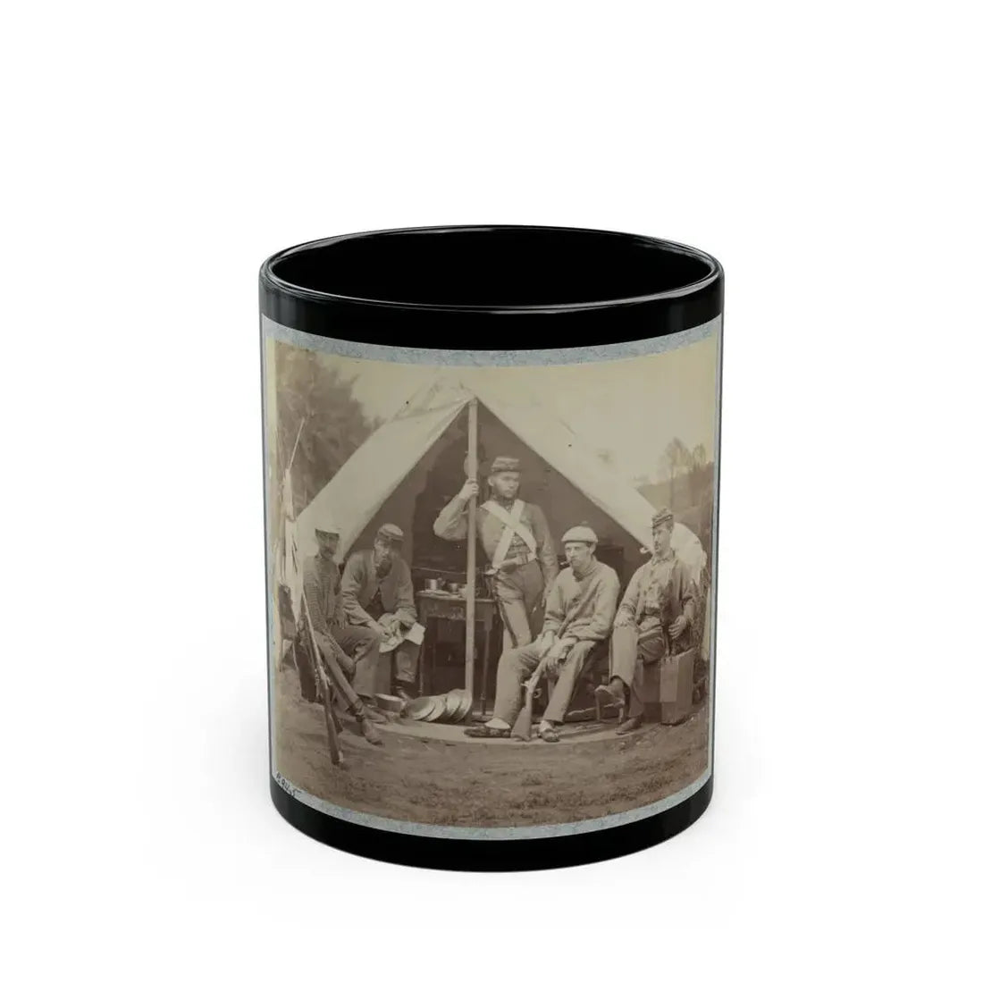 7th New York State Militia, Camp Cameron, D.C., 1861 034 (U.S. Civil War) Black Coffee Mug 11oz - Go Mug Yourself