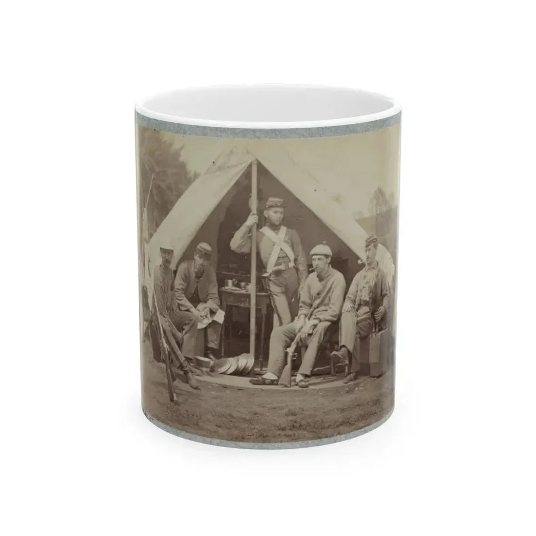 7th New York State Militia, Camp Cameron, D.C., 1861 034 (U.S. Civil War) White Coffee Mug 11oz - Go Mug Yourself