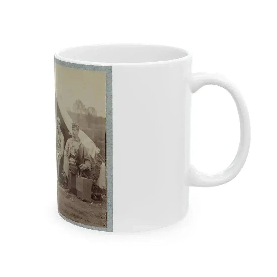 7th New York State Militia, Camp Cameron, D.C., 1861 034 (U.S. Civil War) White Coffee Mug - Go Mug Yourself