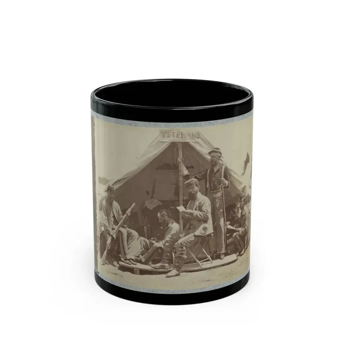 7th New York State Militia, Camp Cameron, D.C., 1861 035 (U.S. Civil War) Black Coffee Mug 11oz - Go Mug Yourself