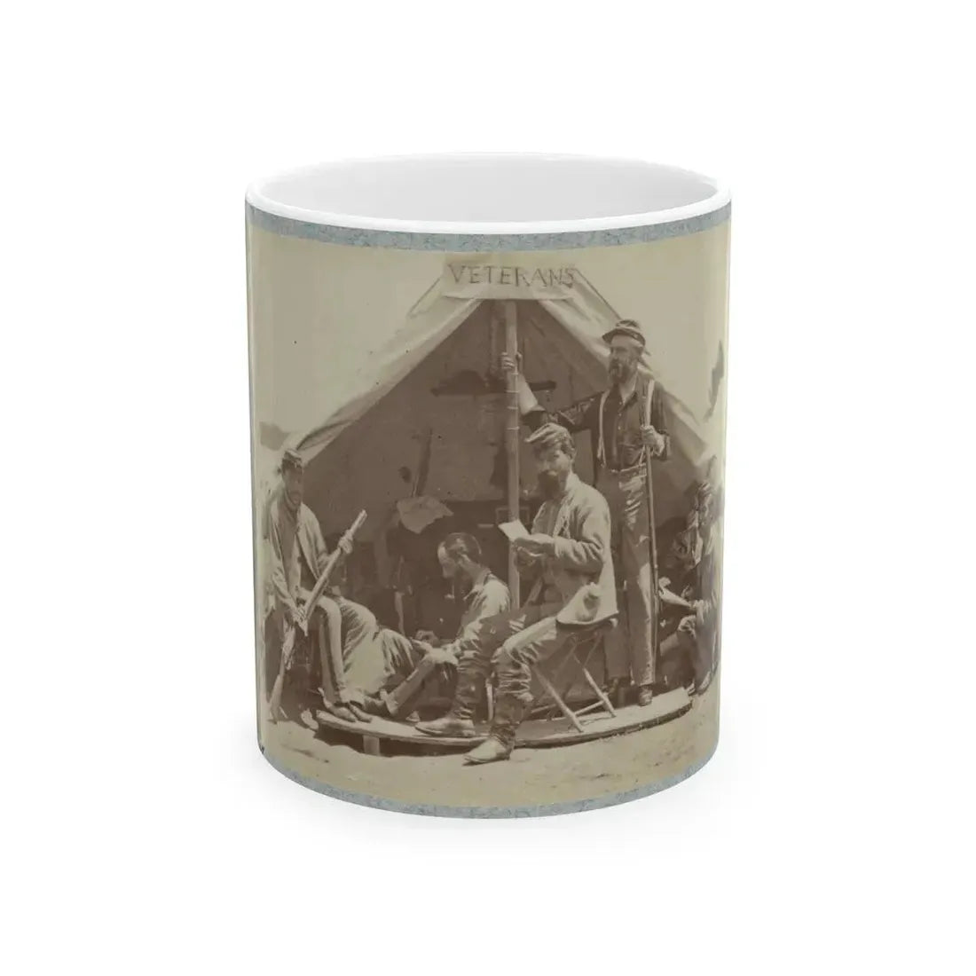 7th New York State Militia, Camp Cameron, D.C., 1861 035 (U.S. Civil War) White Coffee Mug 11oz - Go Mug Yourself