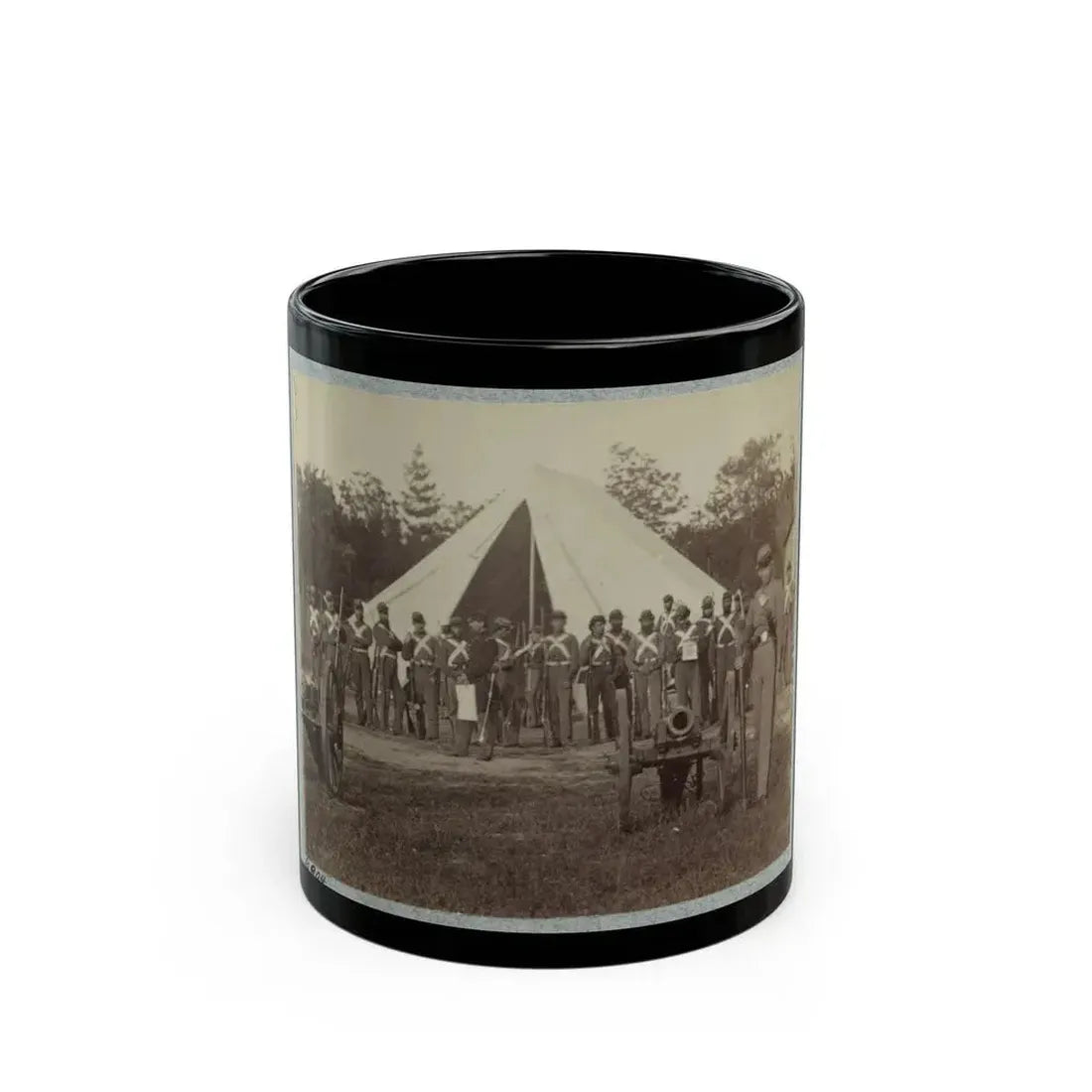 7th New York State Militia, Camp Cameron, D.C., 1861 036 (U.S. Civil War) Black Coffee Mug 11oz - Go Mug Yourself