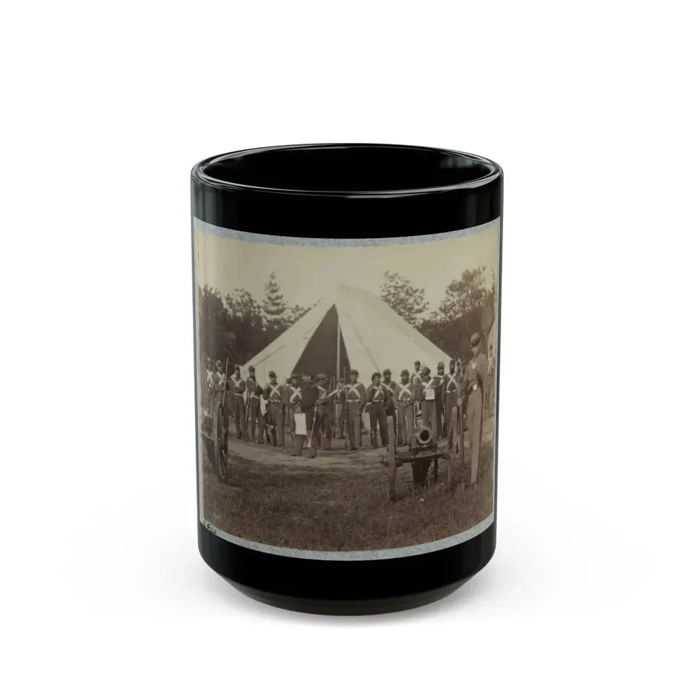 7th New York State Militia, Camp Cameron, D.C., 1861 036 (U.S. Civil War) Black Coffee Mug 15oz - Go Mug Yourself