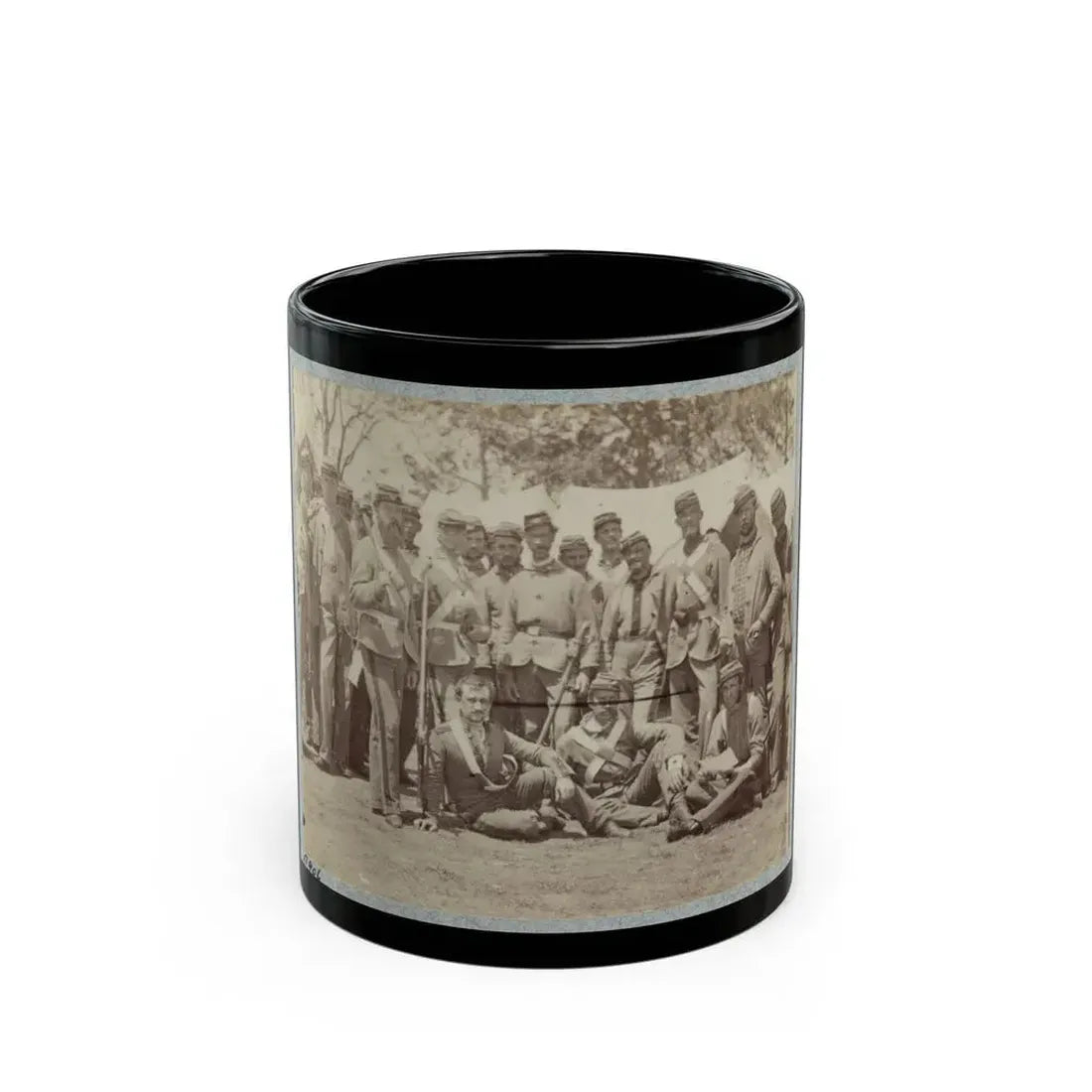 7th New York State Militia, Camp Cameron, D.C., 1861 037 (U.S. Civil War) Black Coffee Mug 11oz - Go Mug Yourself
