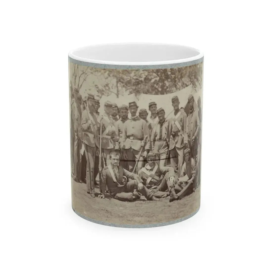 7th New York State Militia, Camp Cameron, D.C., 1861 037 (U.S. Civil War) White Coffee Mug 11oz - Go Mug Yourself
