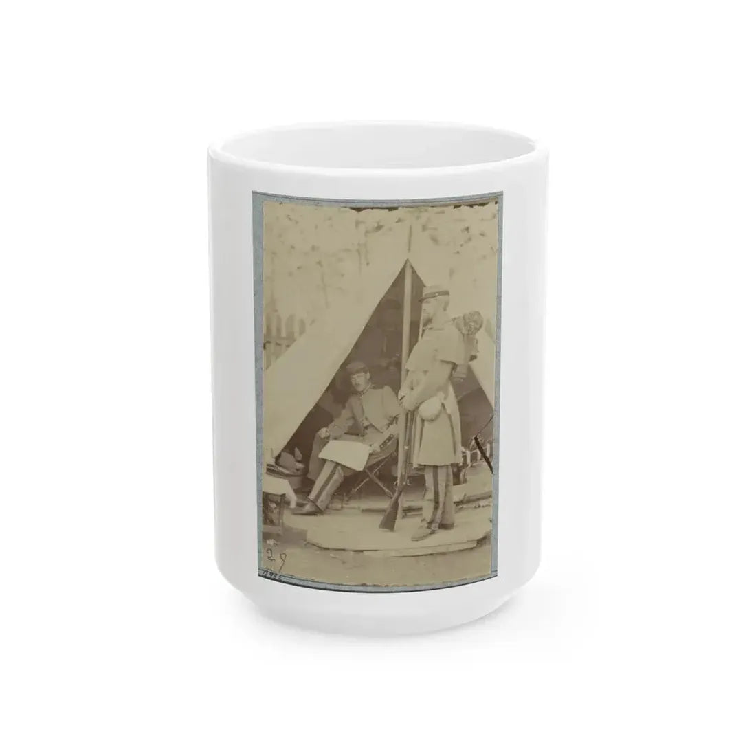 7th New York State Militia, Camp Cameron, D.C., 1861 038 (U.S. Civil War) White Coffee Mug 15oz - Go Mug Yourself