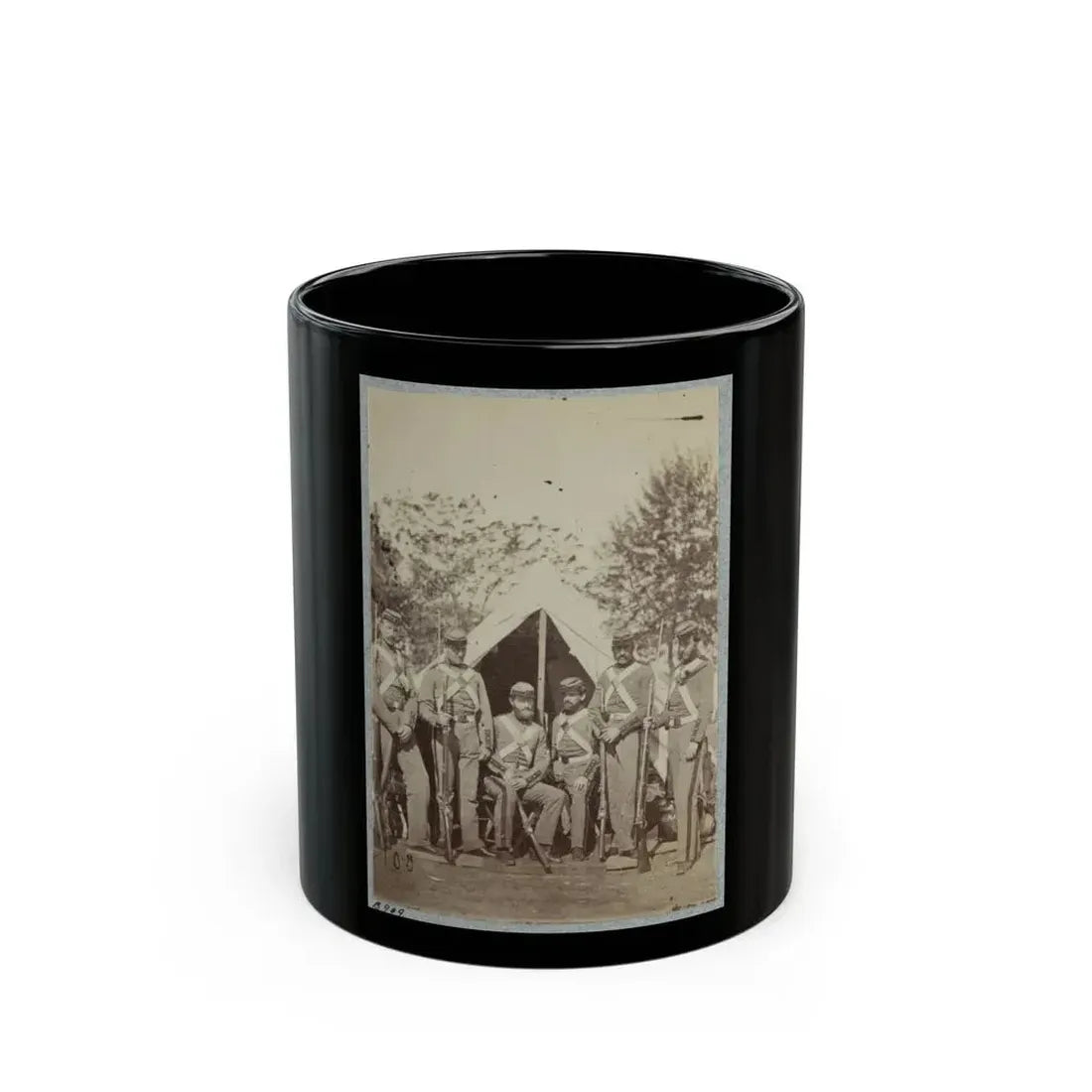 7th New York State Militia, Camp Cameron, D.C., 1861 039 (U.S. Civil War) Black Coffee Mug 11oz - Go Mug Yourself