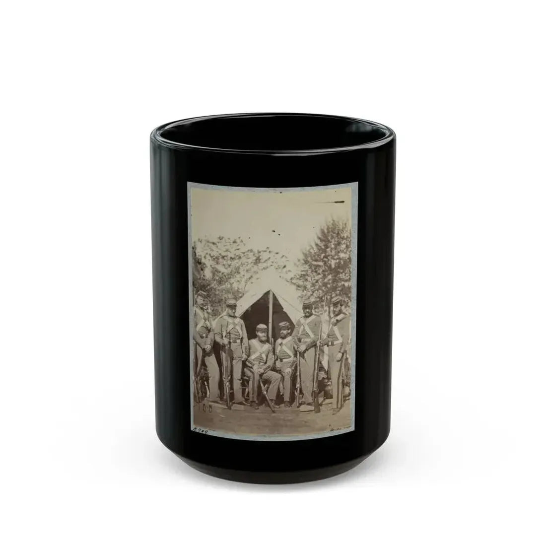 7th New York State Militia, Camp Cameron, D.C., 1861 039 (U.S. Civil War) Black Coffee Mug 15oz - Go Mug Yourself