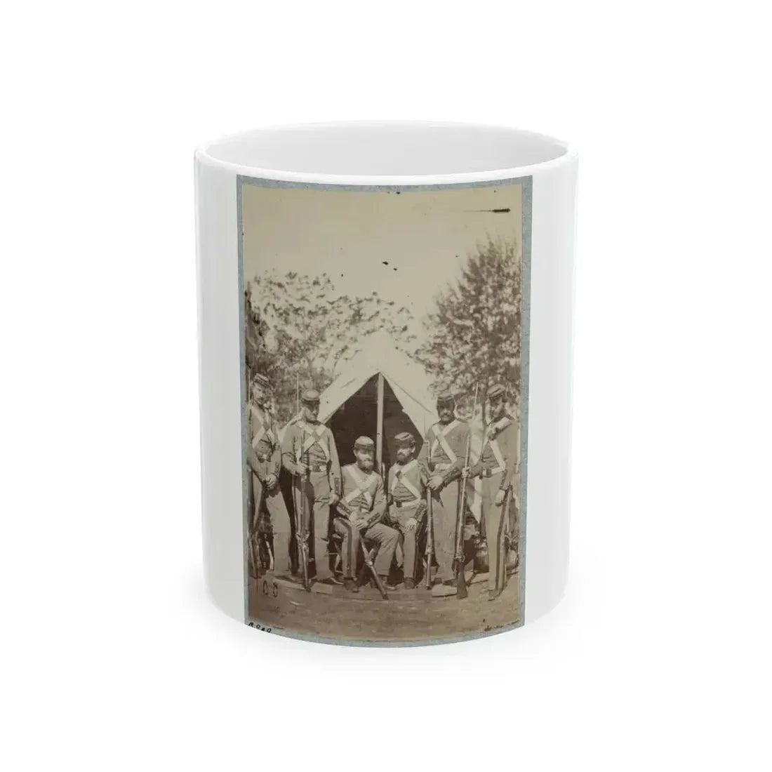 7th New York State Militia, Camp Cameron, D.C., 1861 039 (U.S. Civil War) White Coffee Mug 11oz - Go Mug Yourself