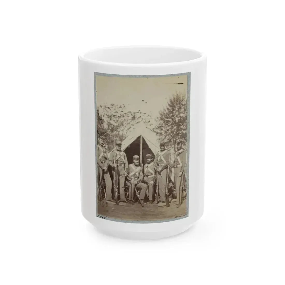 7th New York State Militia, Camp Cameron, D.C., 1861 039 (U.S. Civil War) White Coffee Mug 15oz - Go Mug Yourself