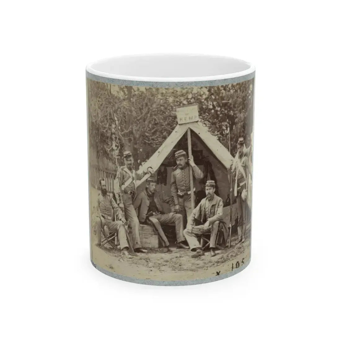 7th New York State Militia, Camp Cameron, D.C., 1861(2) (U.S. Civil War) White Coffee Mug 11oz - Go Mug Yourself