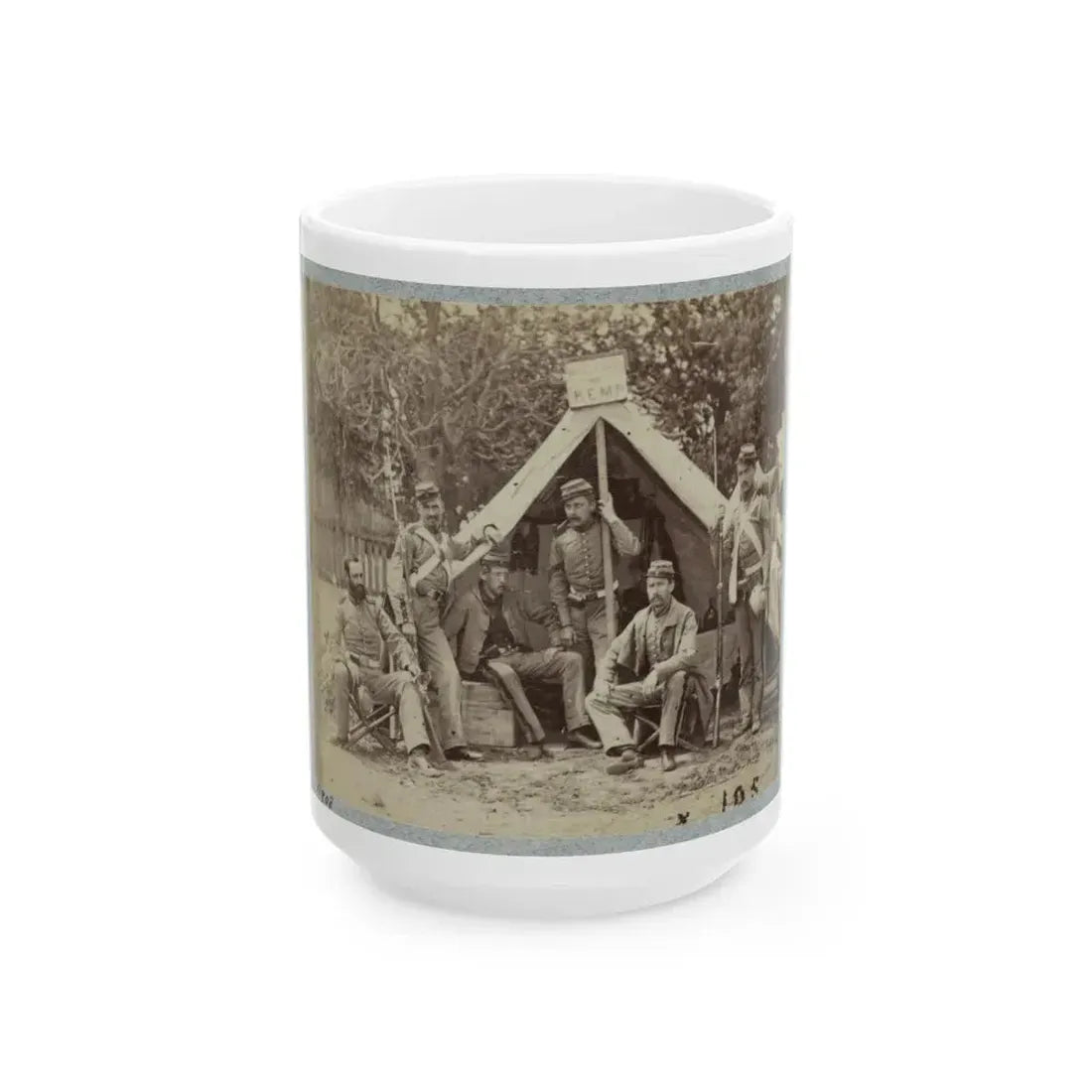 7th New York State Militia, Camp Cameron, D.C., 1861(2) (U.S. Civil War) White Coffee Mug 15oz - Go Mug Yourself
