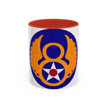 8 Air Force (U.S. Army) Accent Coffee Mug 11oz Red - Go Mug Yourself