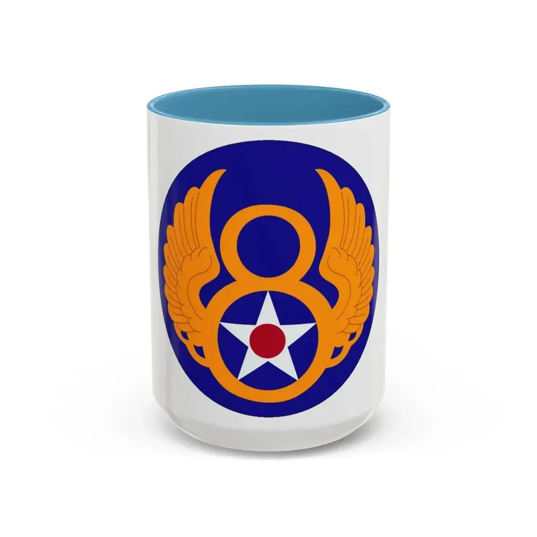 8 Air Force (U.S. Army) Accent Coffee Mug 15oz Light Blue - Go Mug Yourself