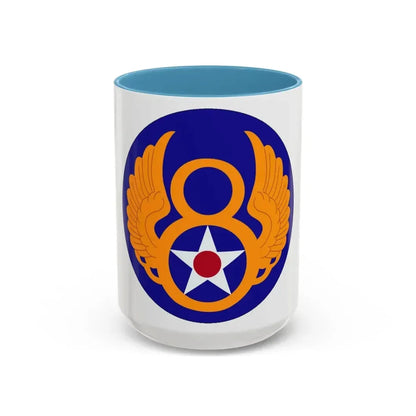 8 Air Force (U.S. Army) Accent Coffee Mug 15oz Light Blue - Go Mug Yourself
