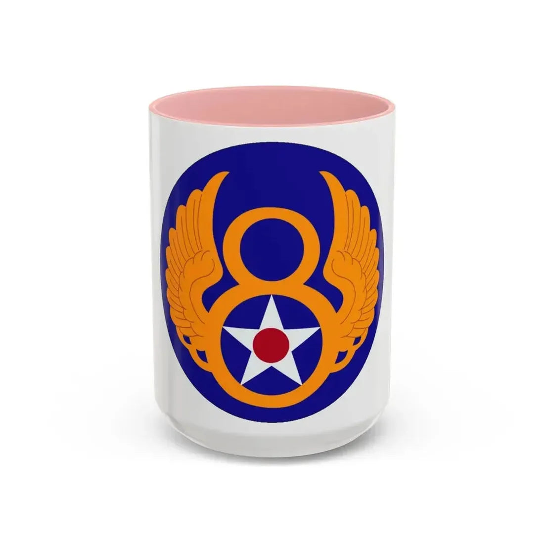 8 Air Force (U.S. Army) Accent Coffee Mug 15oz Pink - Go Mug Yourself