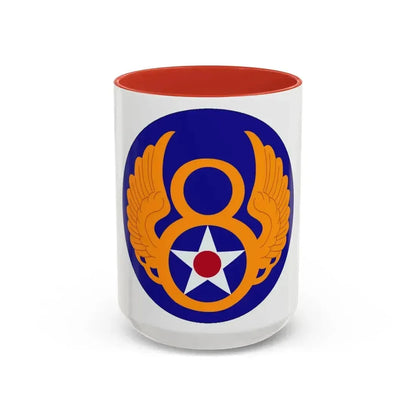 8 Air Force (U.S. Army) Accent Coffee Mug 15oz Red - Go Mug Yourself