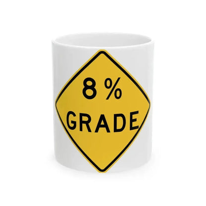 8 GRADE ITD W7-3 (Idaho) (Road Sign) White Coffee Mug 11oz - Go Mug Yourself