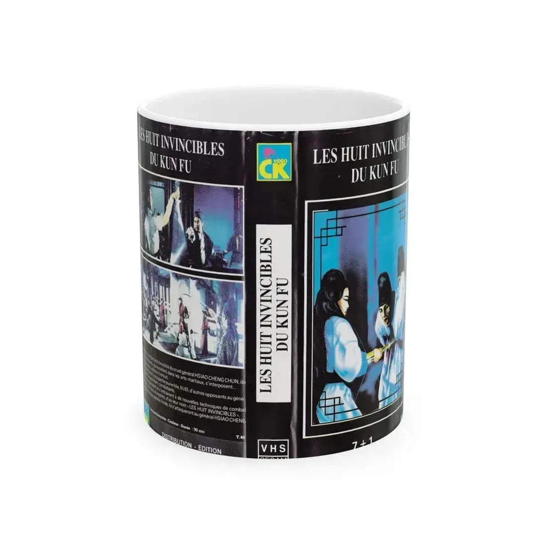 8 INVINSCIBLES DU KUNG FU (VHS COVER) - White Coffee Mug 11oz - Go Mug Yourself