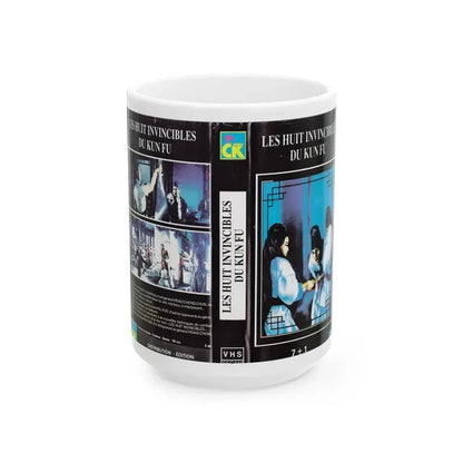 8 INVINSCIBLES DU KUNG FU (VHS COVER) - White Coffee Mug 15oz - Go Mug Yourself