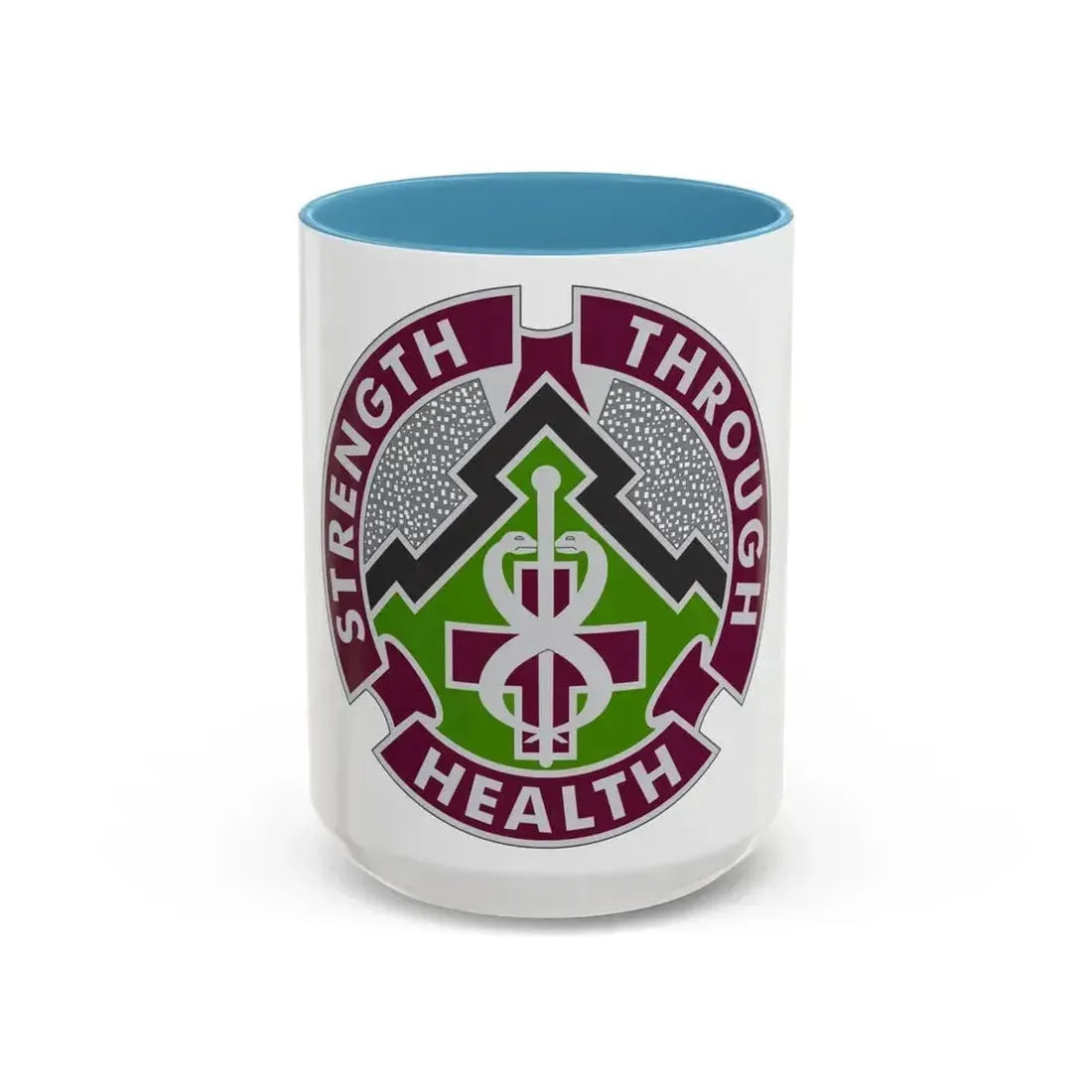 8 Medical Brigade 2 (U.S. Army) Accent Coffee Mug 15oz Light Blue - Go Mug Yourself