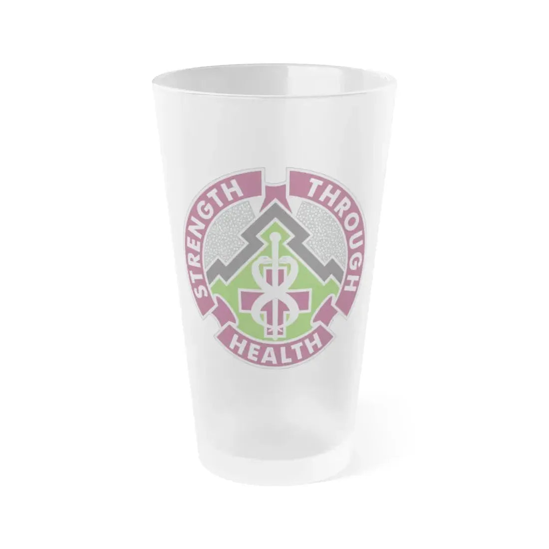 8 Medical Brigade 2 (U.S. Army) Frosted Pint Glass 16oz Default Title - Go Mug Yourself