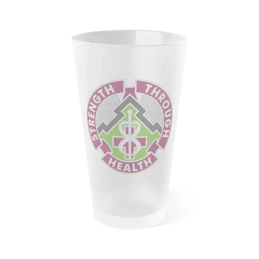 8 Medical Brigade 2 (U.S. Army) Frosted Pint Glass 16oz Default Title - Go Mug Yourself