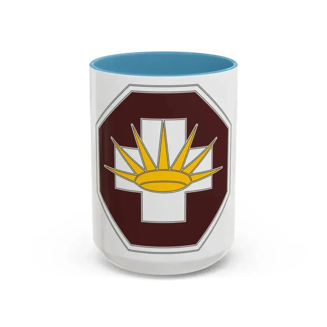 8 Medical Brigade 3 (U.S. Army) Accent Coffee Mug 15oz Light Blue - Go Mug Yourself