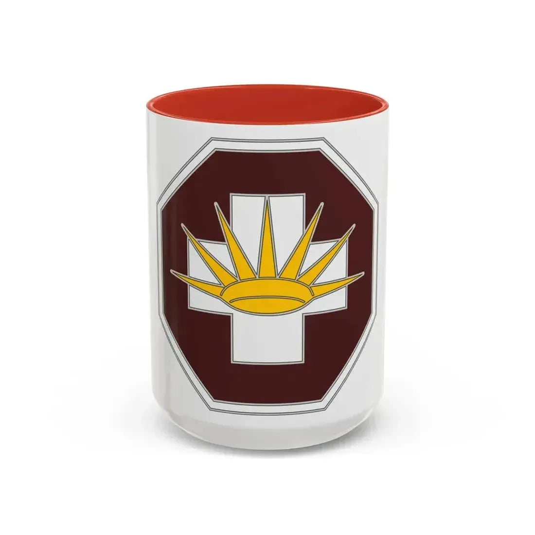 8 Medical Brigade 3 (U.S. Army) Accent Coffee Mug 15oz Red - Go Mug Yourself