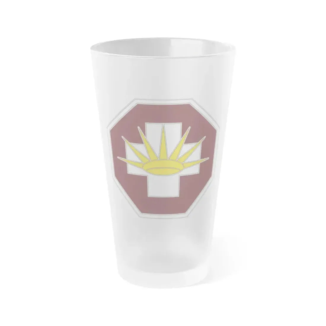 8 Medical Brigade 3 (U.S. Army) Frosted Pint Glass 16oz Default Title - Go Mug Yourself