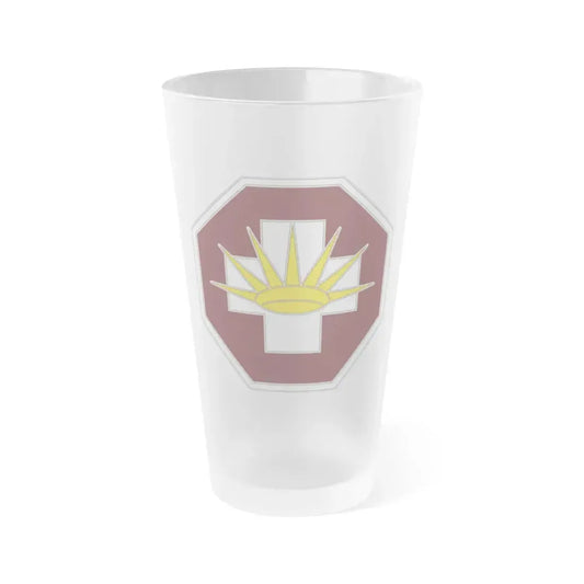 8 Medical Brigade 3 (U.S. Army) Frosted Pint Glass 16oz Default Title - Go Mug Yourself