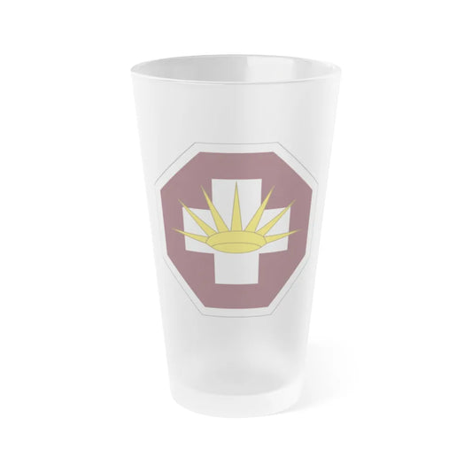 8 Medical Brigade (U.S. Army) Frosted Pint Glass 16oz-Go Mug Yourself