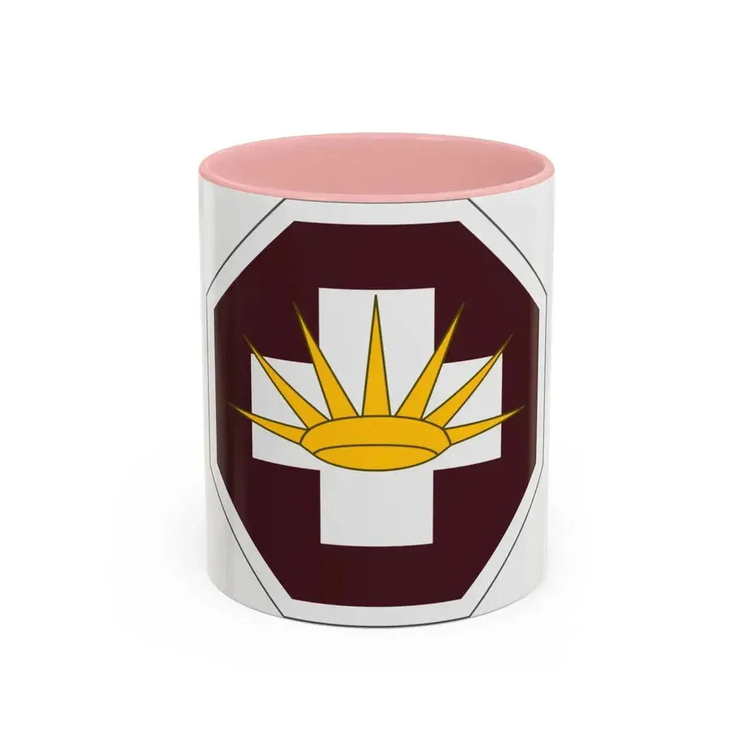 8 Medical Brigade (U.S. Army) Accent Coffee Mug 11oz Pink - Go Mug Yourself