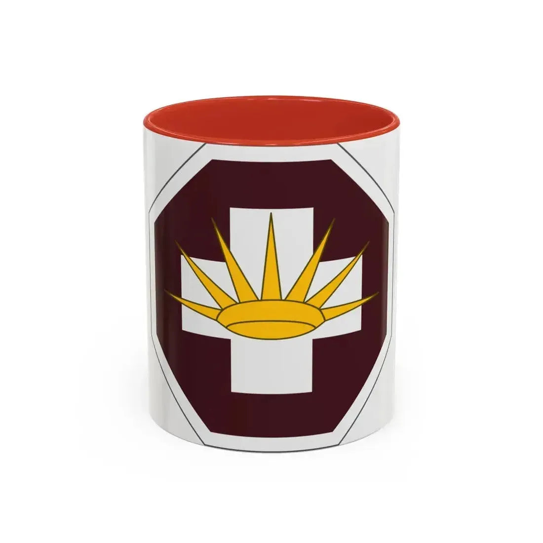 8 Medical Brigade (U.S. Army) Accent Coffee Mug 11oz Red - Go Mug Yourself