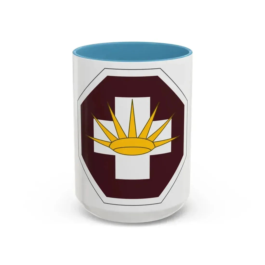 8 Medical Brigade (U.S. Army) Accent Coffee Mug 15oz Light Blue - Go Mug Yourself