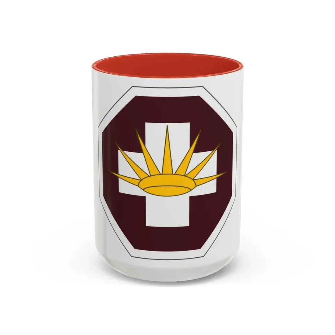 8 Medical Brigade (U.S. Army) Accent Coffee Mug 15oz Red - Go Mug Yourself