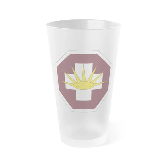8 Medical Brigade (U.S. Army) Frosted Pint Glass 16oz Default Title - Go Mug Yourself