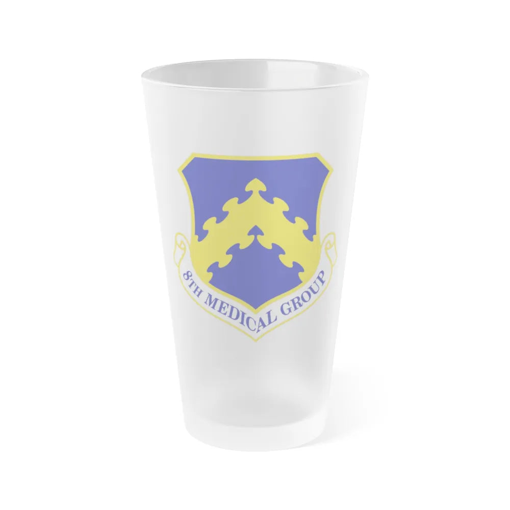 8 Medical Group PACAF (U.S. Air Force) Frosted Pint Glass 16oz-16oz-Frosted-Go Mug Yourself