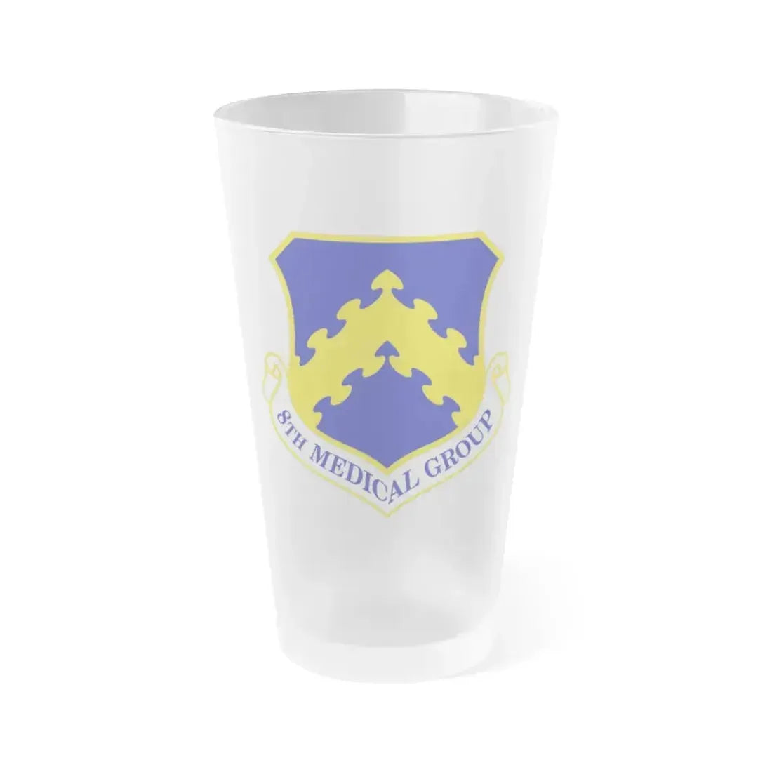 8 Medical Group PACAF (U.S. Air Force) Frosted Pint Glass 16oz 16oz Frosted - Go Mug Yourself