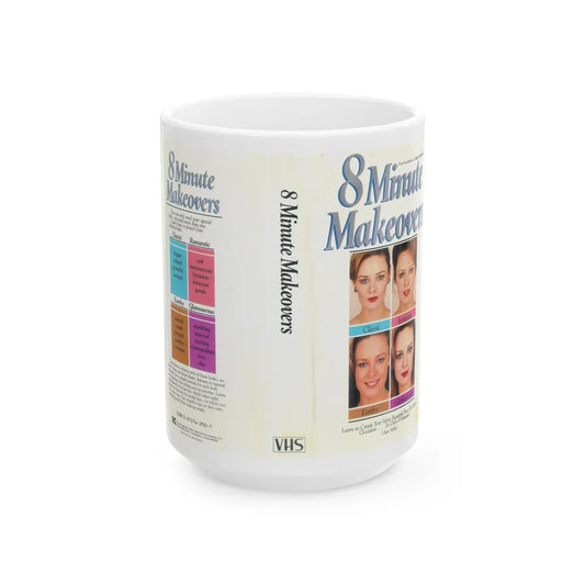 8 MINUTE MAKEOVERS (VHS COVER) - White Coffee Mug-15oz-Go Mug Yourself