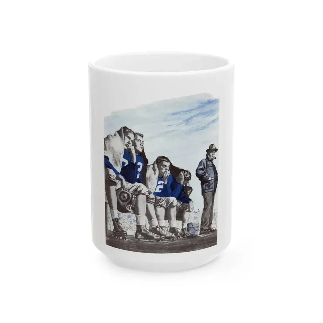 8 Minutes, Bluebook Magazine, November 1955 - White Coffee Mug 15oz - Go Mug Yourself