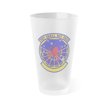 8 Space Warning Squadron AFRC (U.S. Air Force) Frosted Pint Glass 16oz-16oz-Frosted-Go Mug Yourself