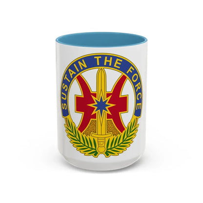 8 Sustainment Command 2 (U.S. Army) Accent Coffee Mug 15oz Light Blue - Go Mug Yourself