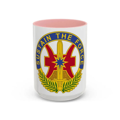 8 Sustainment Command 2 (U.S. Army) Accent Coffee Mug 15oz Pink - Go Mug Yourself