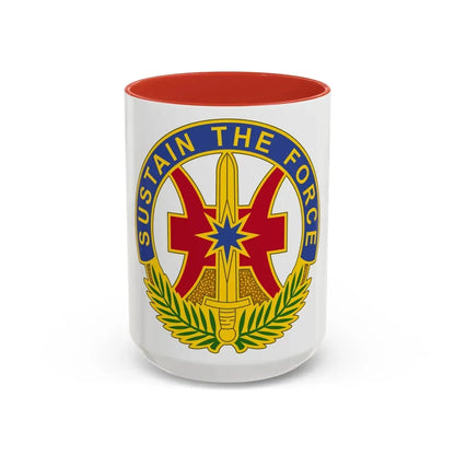 8 Sustainment Command 2 (U.S. Army) Accent Coffee Mug 15oz Red - Go Mug Yourself