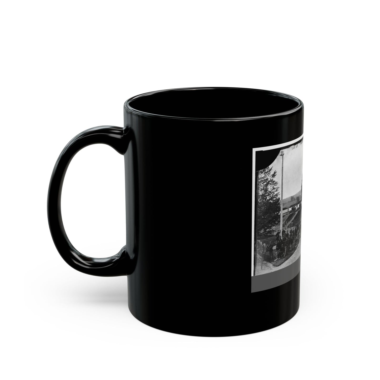 District Of Columbia. Officers And Men Of Company F, 3d Massachusetts Heavy Artillery, In Fort Stevens (U.S. Civil War) Black Coffee Mug